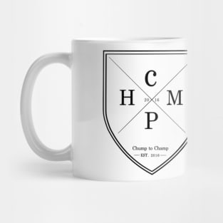 Chump to Champ shield design Mug